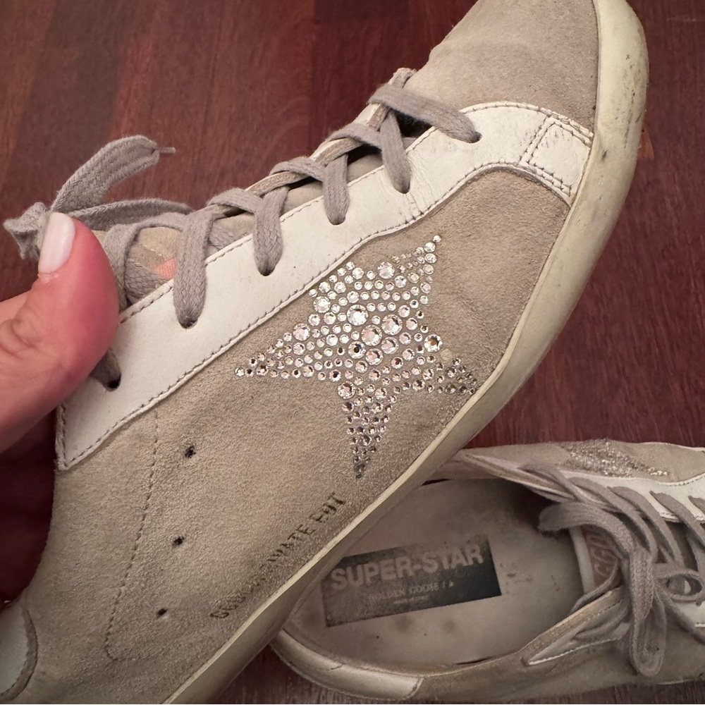 Golden Goose Superstar Swarovski Crystal Suede Sneakers - Picture 10 of 16